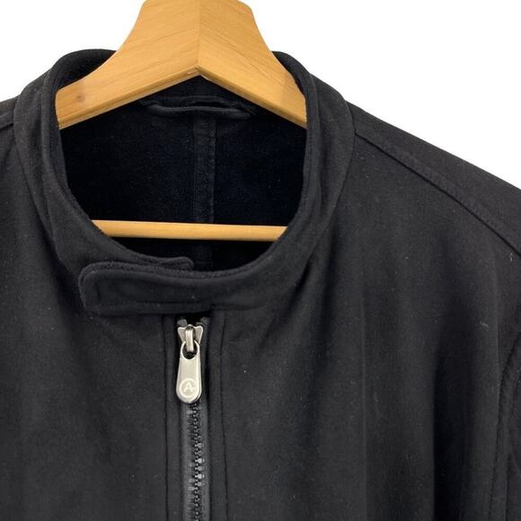 Armani Collezioni Moto Style Full Zip Jacket Sz 40 Black - Picture 5 of 12
